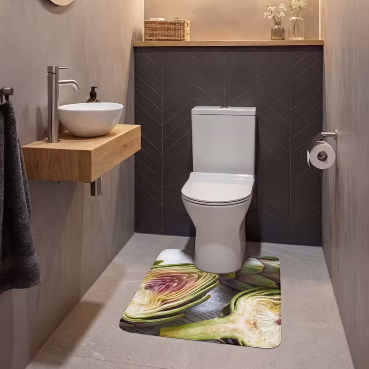 WC Mat - Artichoke - Sliced - Food - Artisjok - Doorgesneden - Eten WCmat U-uitsnede middel