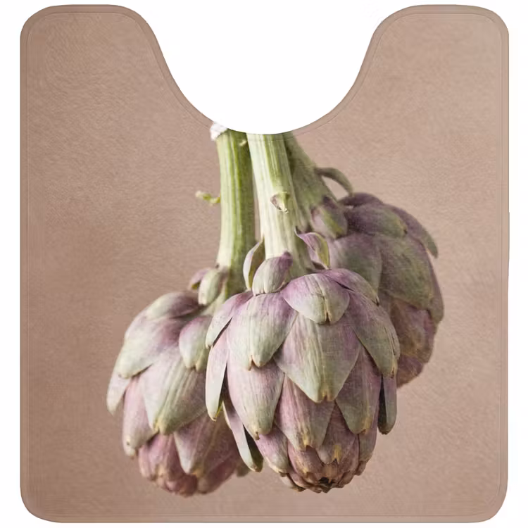 WC Mat - Artichokes - Hanging - Vegetables - Artisjokken - Hangend - Groenten WCmat U-uitsnede middel