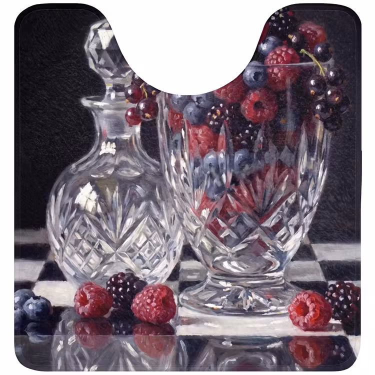 WC Mat - Berries - Crystal - Still Life - Bessen - Kristal - Stilleven WCmat U-uitsnede middel