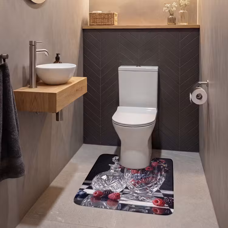 WC Mat - Berries - Crystal - Still Life - Bessen - Kristal - Stilleven WCmat U-uitsnede middel