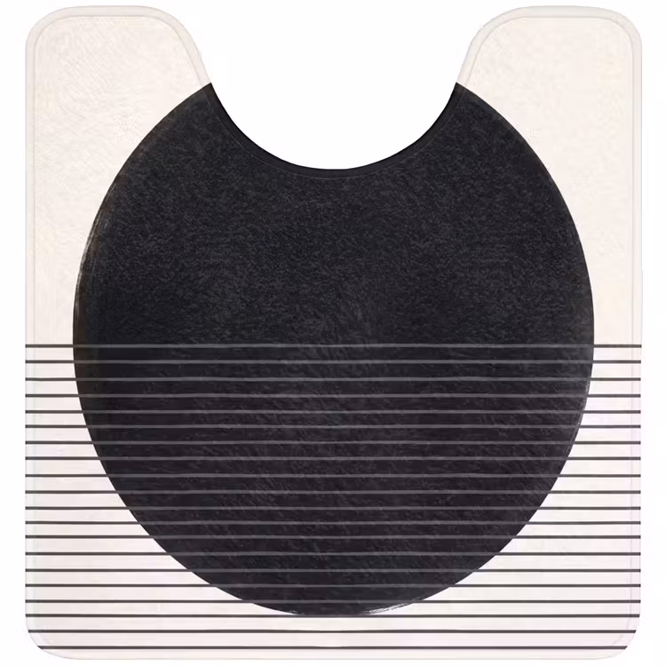 WC Mat - Circle - Lines - Abstract - Cirkel - Lijnen - Abstract WCmat U-uitsnede middel