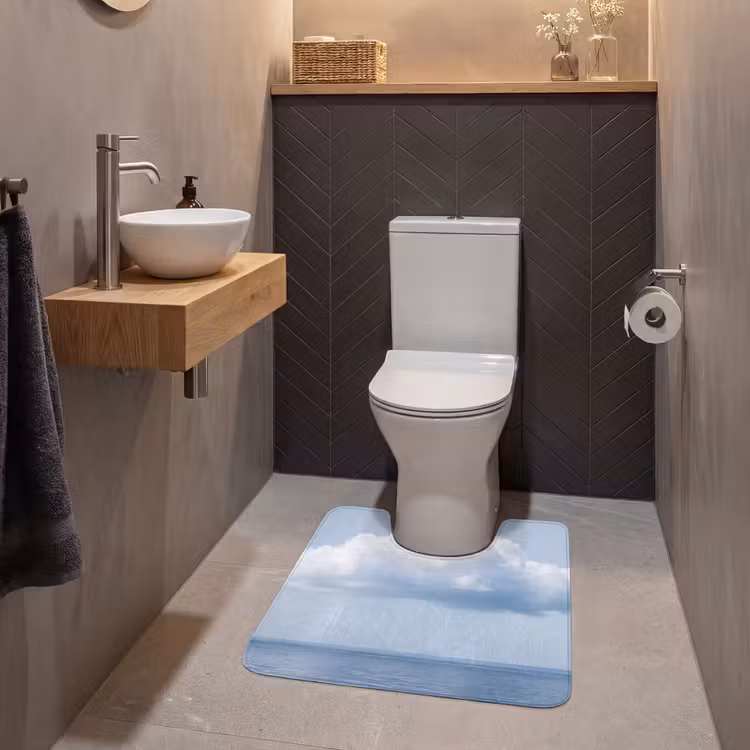 WC Mat - Cloud - Rain - Nature - Wolk - Regen - Natuur WCmat U-uitsnede middel