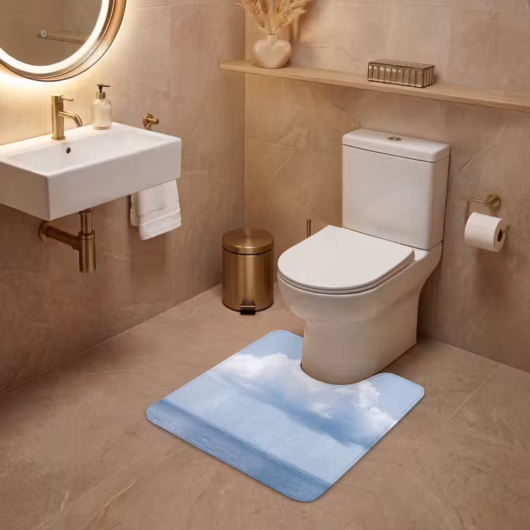 WC Mat - Cloud - Rain - Nature - Wolk - Regen - Natuur WCmat U-uitsnede middel