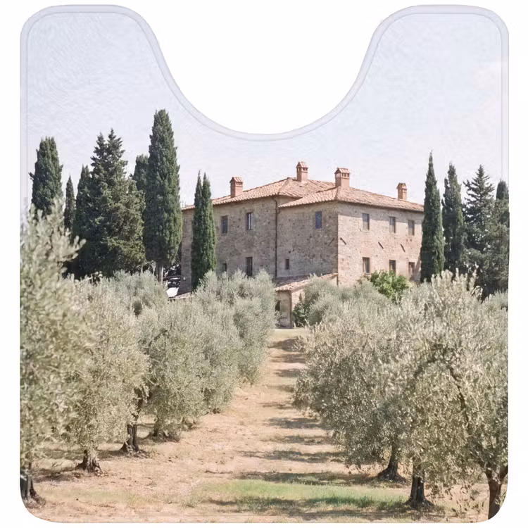 WC Mat - Country house - olive tree - orchard - Landhuis - olijfboom - gaard WCmat U-uitsnede middel