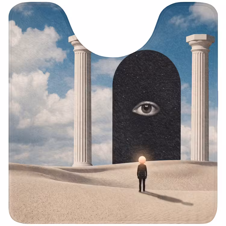 WC Mat - Dream - Desert - Eye - Droom - Woestijn - Oog WCmat U-uitsnede middel