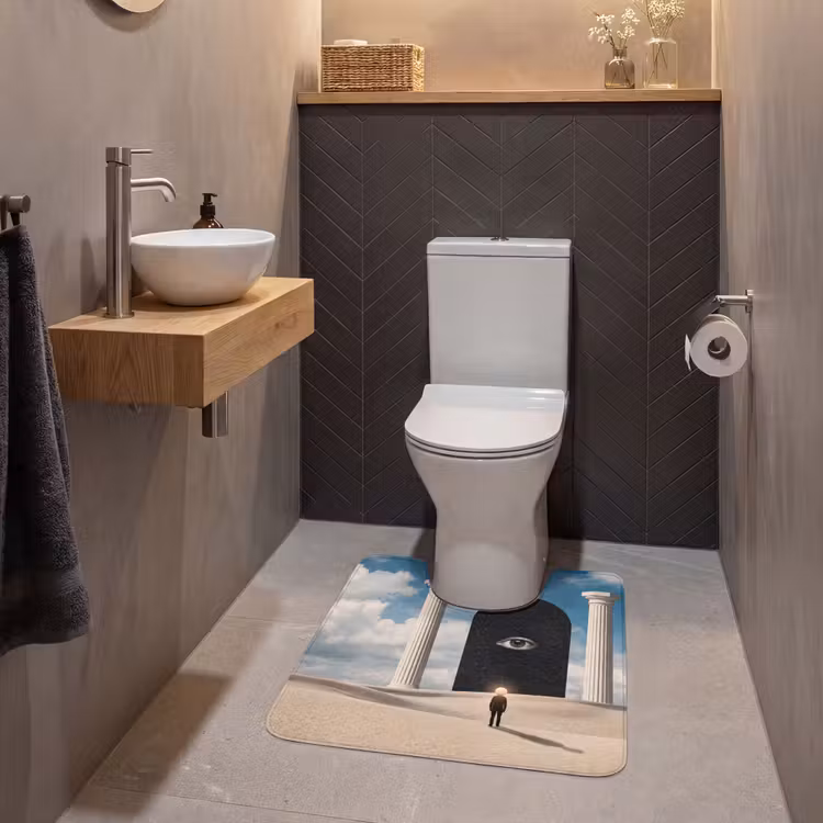WC Mat - Dream - Desert - Eye - Droom - Woestijn - Oog WCmat U-uitsnede middel