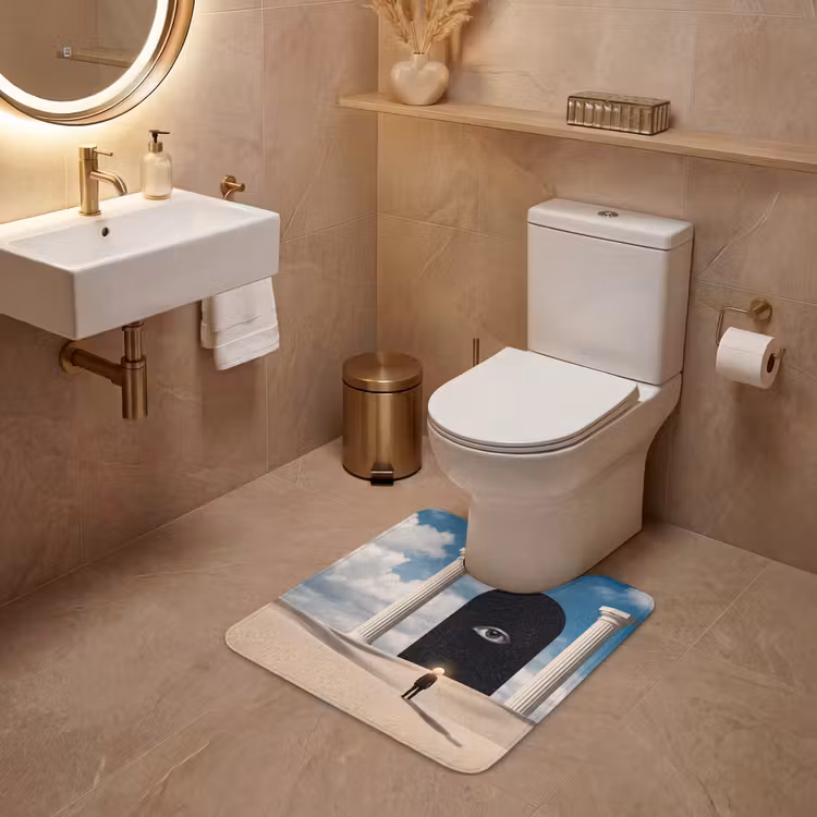 WC Mat - Dream - Desert - Eye - Droom - Woestijn - Oog WCmat U-uitsnede middel