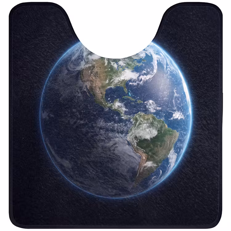 WC Mat - Earth - Space - Cosmos - Aarde - Ruimte - Kosmos WCmat U-uitsnede middel