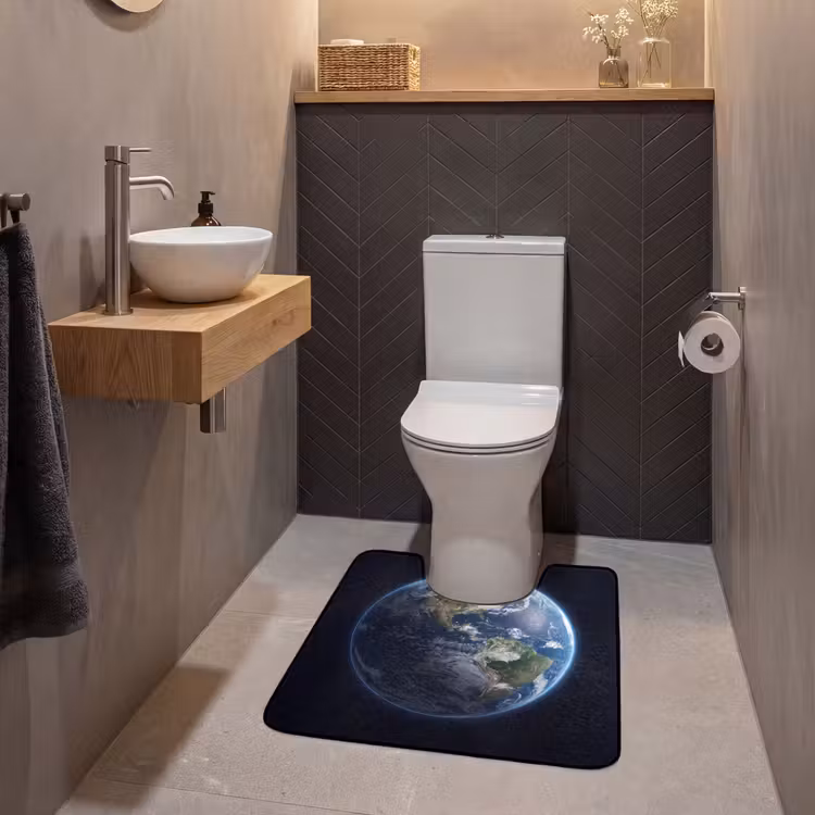 WC Mat - Earth - Space - Cosmos - Aarde - Ruimte - Kosmos WCmat U-uitsnede middel