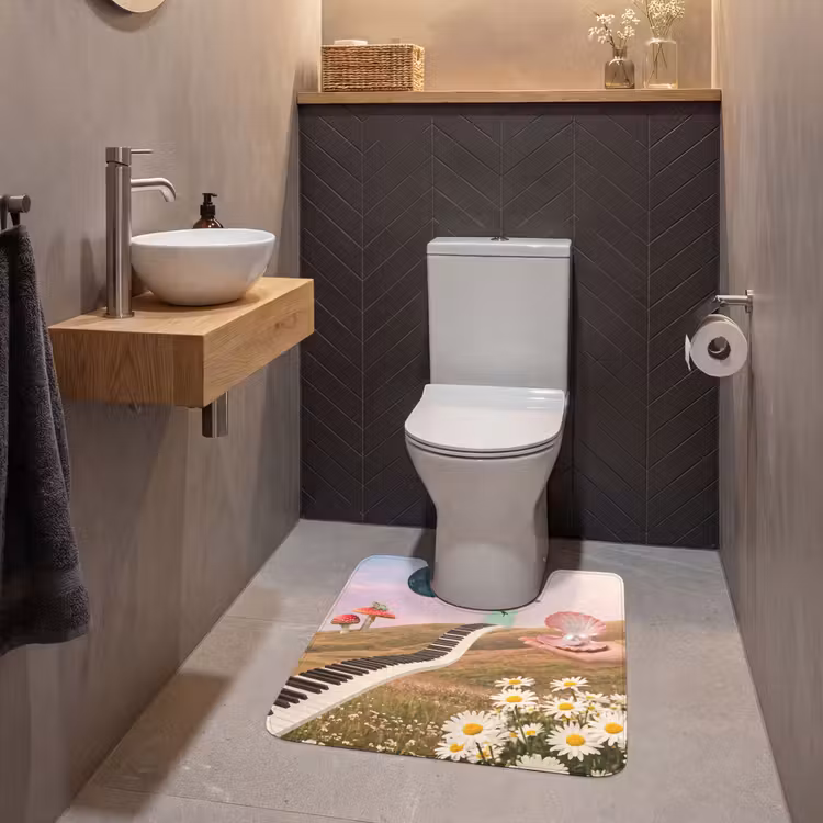 WC Mat - Fish - Nature - Abstract - Vis - Natuur - Abstract WCmat U-uitsnede middel