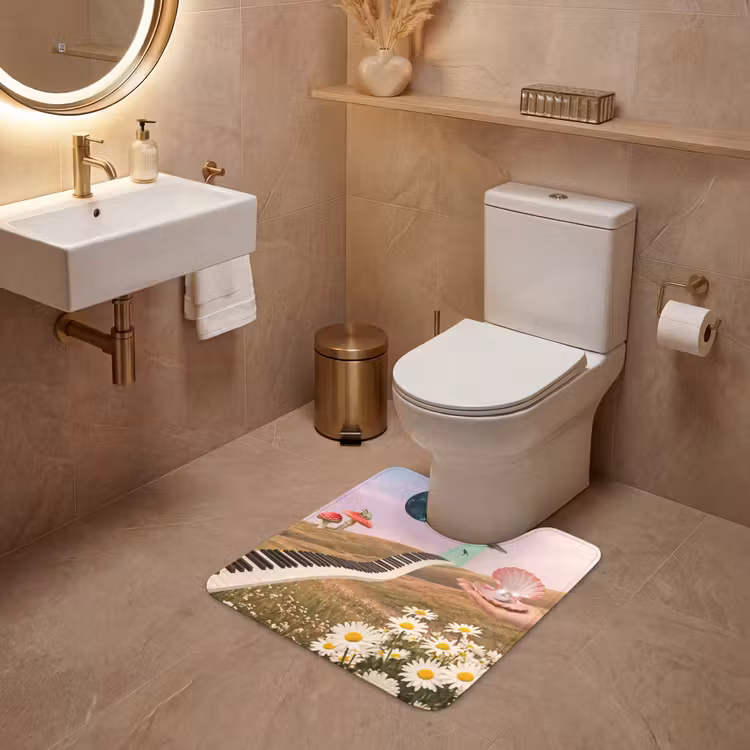 WC Mat - Fish - Nature - Abstract - Vis - Natuur - Abstract WCmat U-uitsnede middel