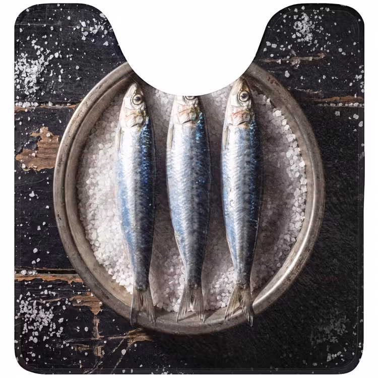 WC Mat - Fish - Salt - Food - Vis - Zout - Eten WCmat U-uitsnede middel