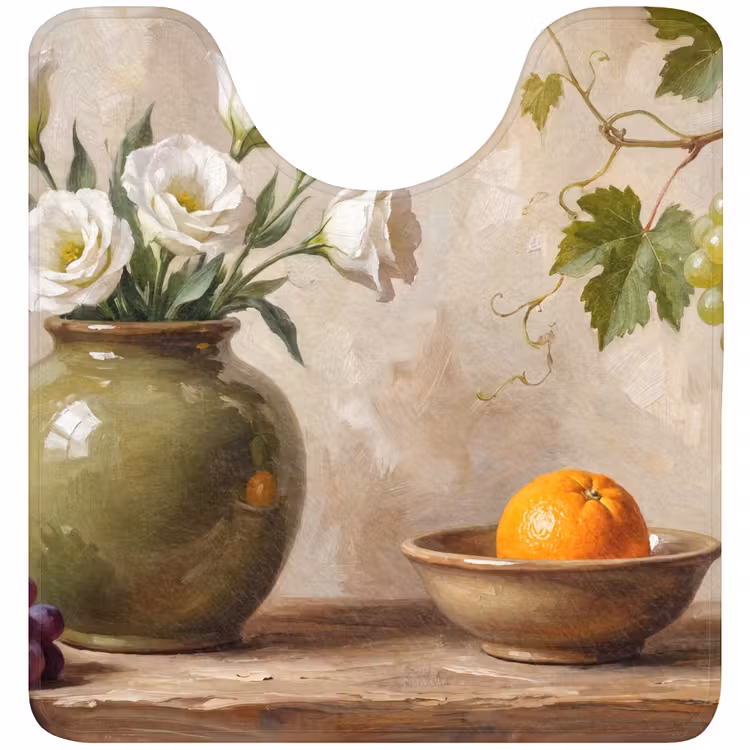 WC Mat - Flowers - Fruit - Still Life - Bloemen - Fruit - Stilleven WCmat U-uitsnede middel