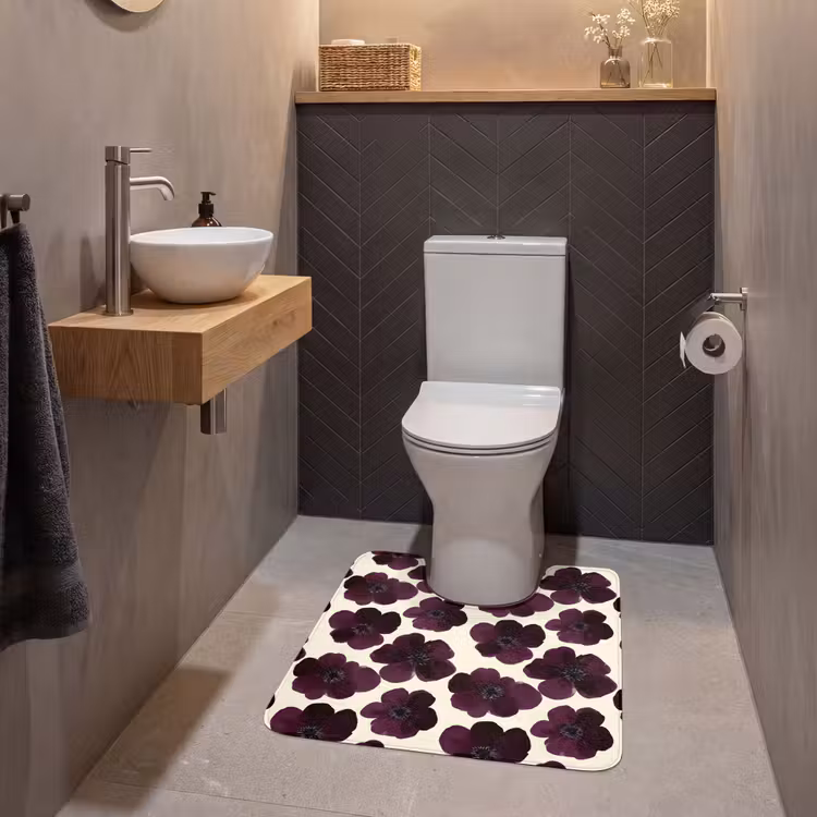 Bloemen - Aquarel - Paars WCmat U-uitsnede middel 1014 -sfeer2