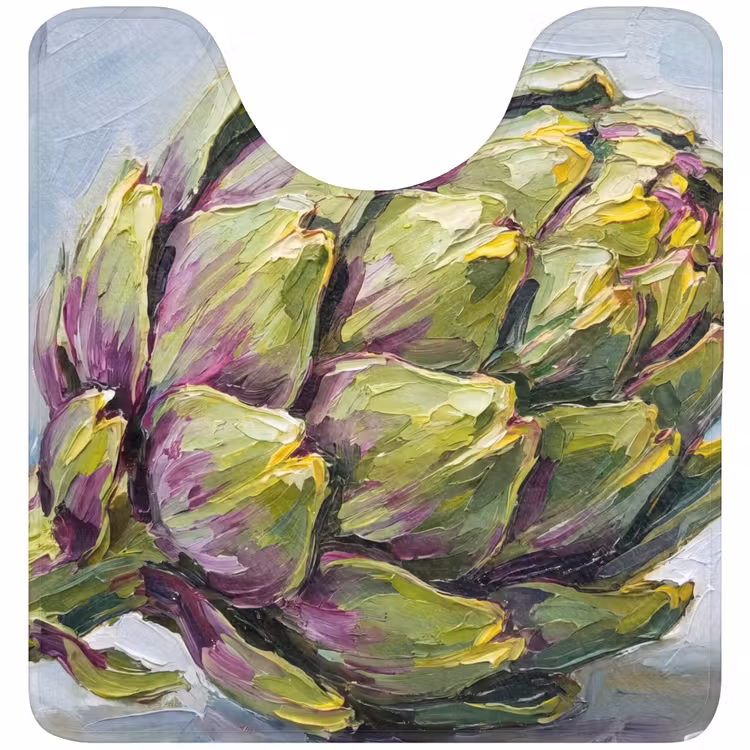 WC Mat - Food - Artichoke - Modern - Eten - Artisjok - Modern WCmat U-uitsnede middel