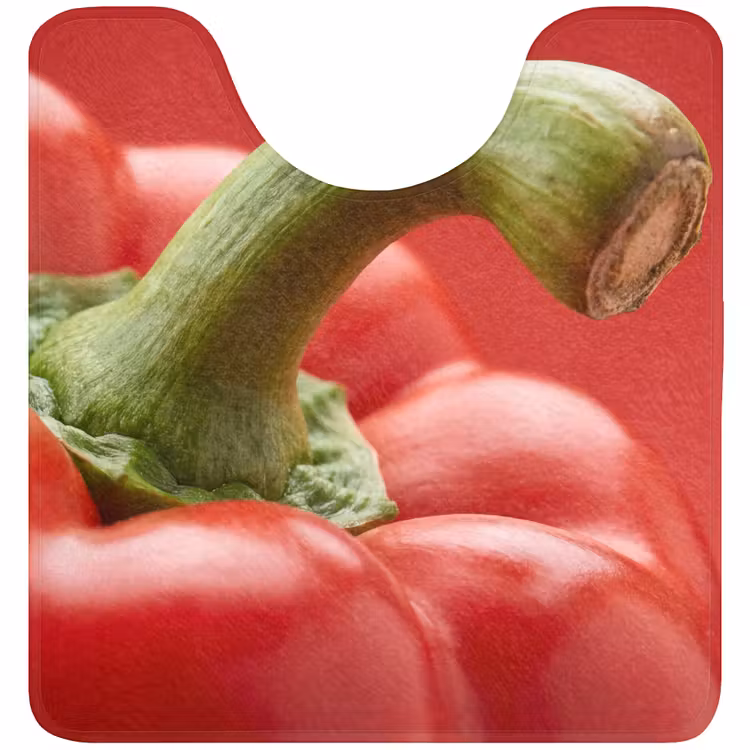 WC Mat - Food - Bell Pepper - Red - Eten - Paprika - Rood WCmat U-uitsnede middel