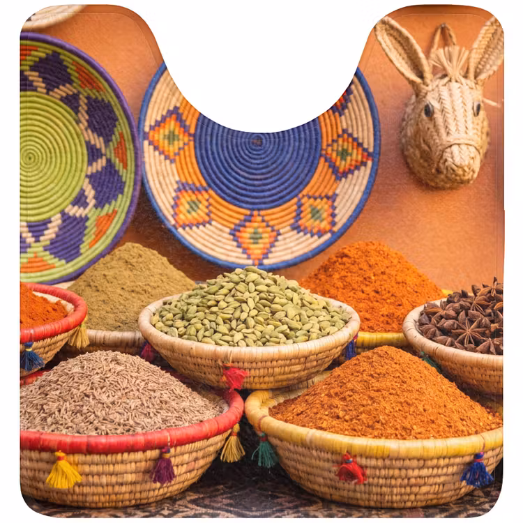 WC Mat - Food - Colorful - Culture - Eten - Kleurrijk - Cultuur WCmat U-uitsnede middel