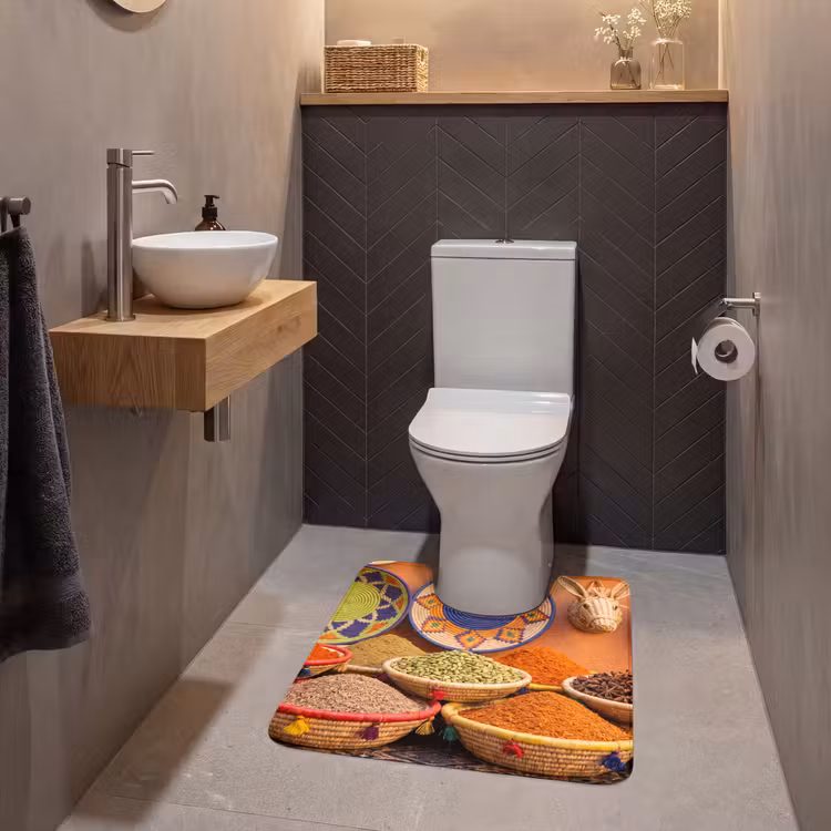 WC Mat - Food - Colorful - Culture - Eten - Kleurrijk - Cultuur WCmat U-uitsnede middel
