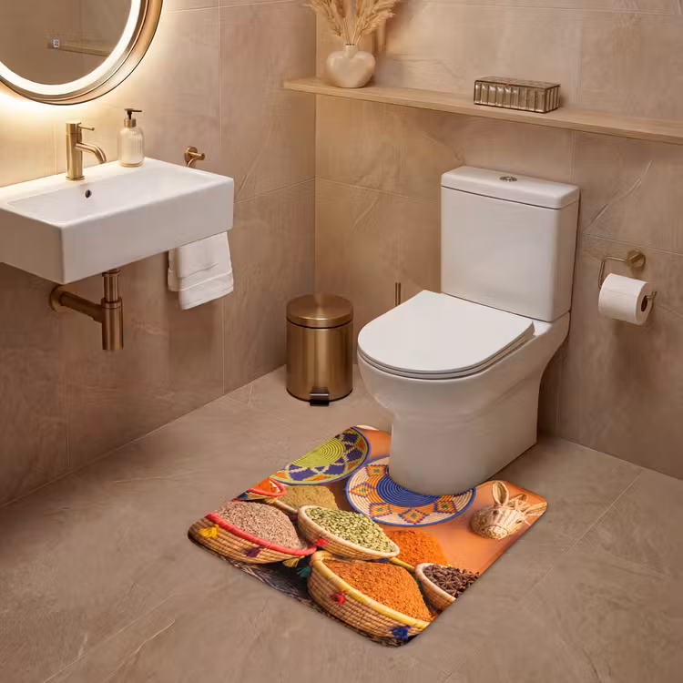 WC Mat - Food - Colorful - Culture - Eten - Kleurrijk - Cultuur WCmat U-uitsnede middel