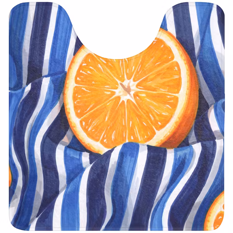 WC Mat - Food - Fruit - Orange - Eten - Fruit - Oranje WCmat U-uitsnede middel
