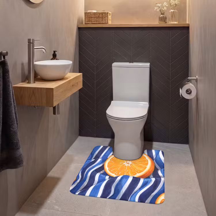 WC Mat - Food - Fruit - Orange - Eten - Fruit - Oranje WCmat U-uitsnede middel