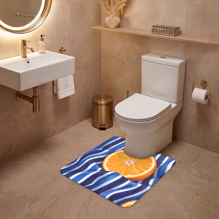 WC Mat - Food - Fruit - Orange - Eten - Fruit - Oranje WCmat U-uitsnede middel