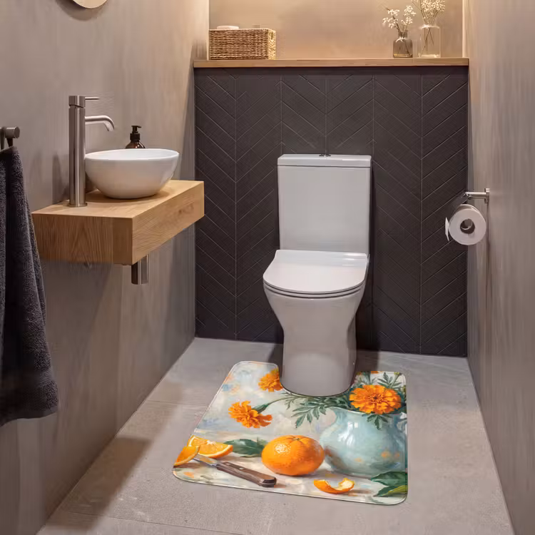 WC Mat - Food - Orange - Art - Eten - Oranje - Kunst WCmat U-uitsnede middel