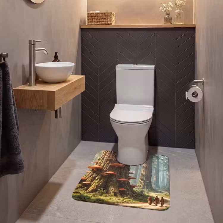 WC Mat - Forest - Trees - Nature - Bos - Bomen - Natuur WCmat U-uitsnede middel