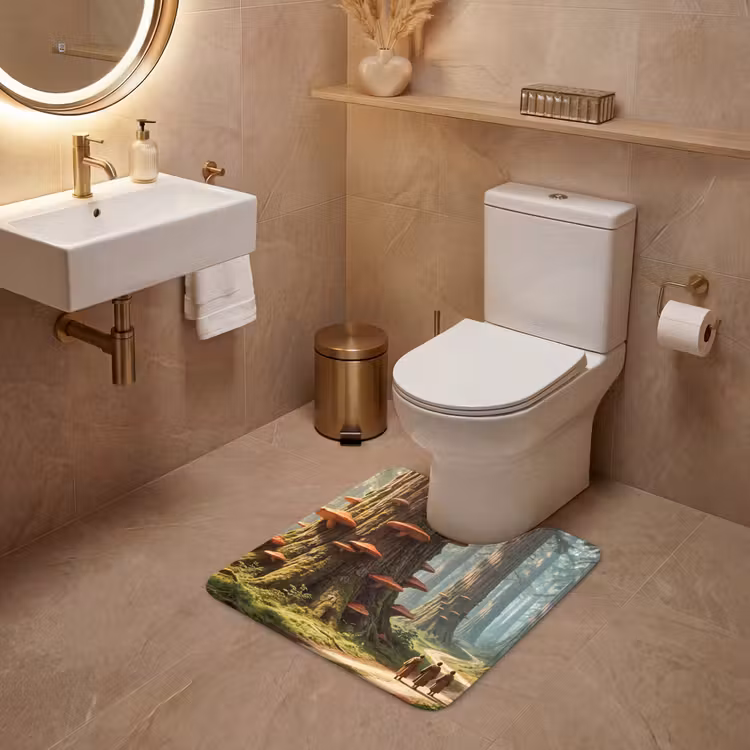 WC Mat - Forest - Trees - Nature - Bos - Bomen - Natuur WCmat U-uitsnede middel