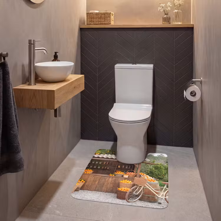 WC Mat - Fruit - Market - Rural - Fruit - Markt - Landelijk WCmat U-uitsnede middel