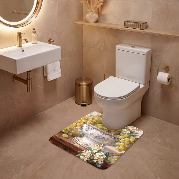 WC Mat - Fruit - Still Life - Classical - Fruit - Stilleven - Klassiek WCmat U-uitsnede middel