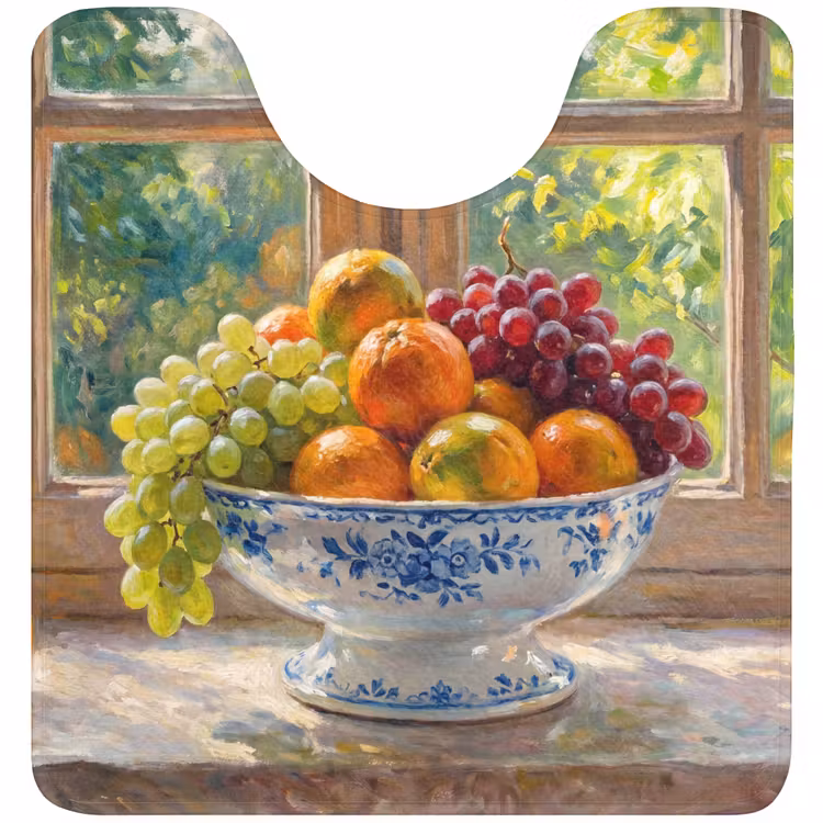 WC Mat - Fruit - Windowsill - Nature - Fruit - Vensterbank - Natuur WCmat U-uitsnede middel