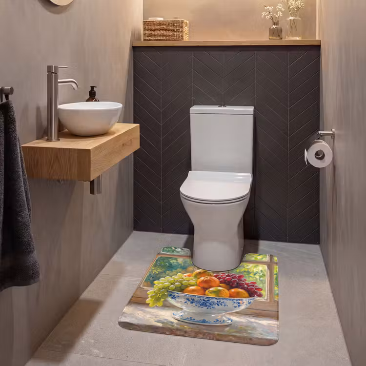WC Mat - Fruit - Windowsill - Nature - Fruit - Vensterbank - Natuur WCmat U-uitsnede middel