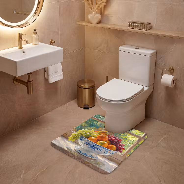 WC Mat - Fruit - Windowsill - Nature - Fruit - Vensterbank - Natuur WCmat U-uitsnede middel