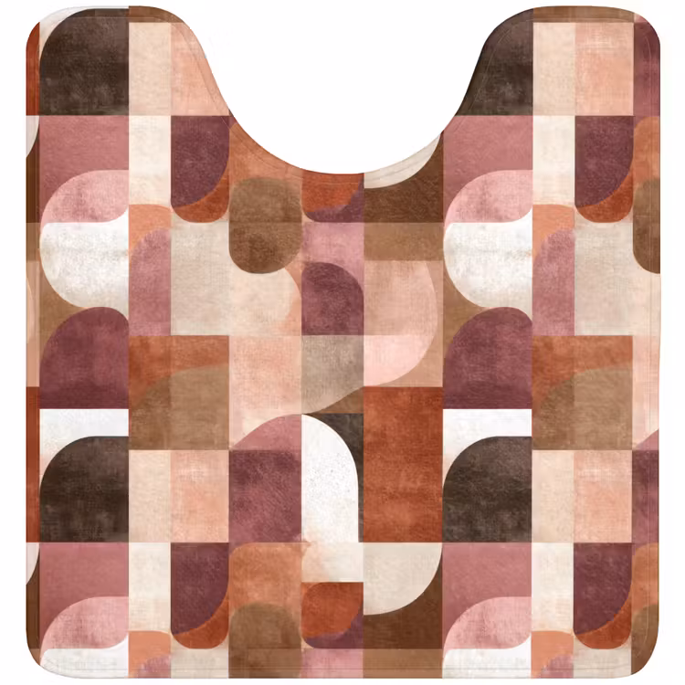 Geometrie - Modern - Retro WCmat U-uitsnede middel 1014 -3d