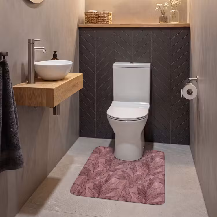 Bladeren - Patroon - Paars WCmat U-uitsnede middel 1014 -sfeer2