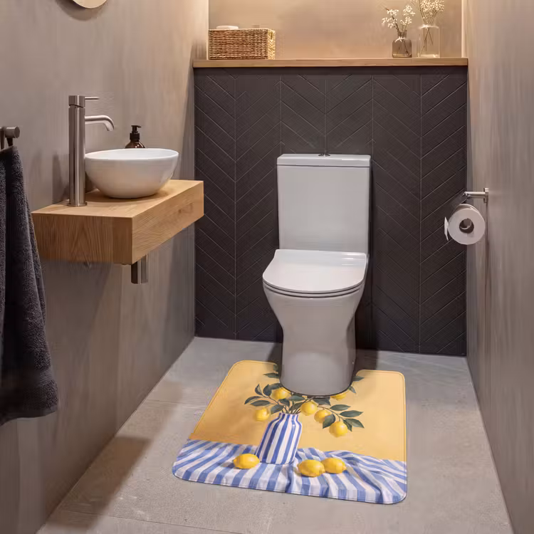 WC Mat - Lemon - Still Life - Modern - Citroen - Stilleven - Modern WCmat U-uitsnede middel