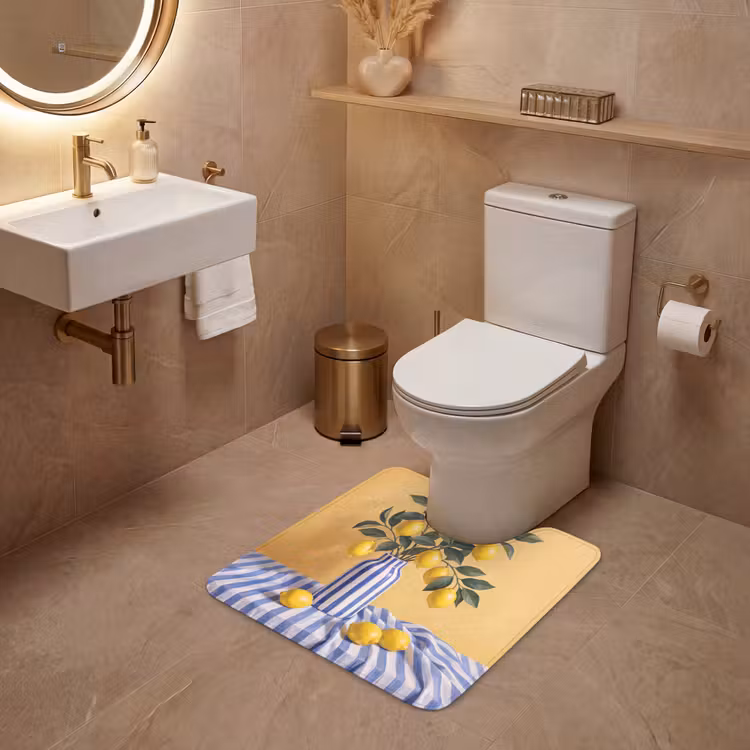 WC Mat - Lemon - Still Life - Modern - Citroen - Stilleven - Modern WCmat U-uitsnede middel