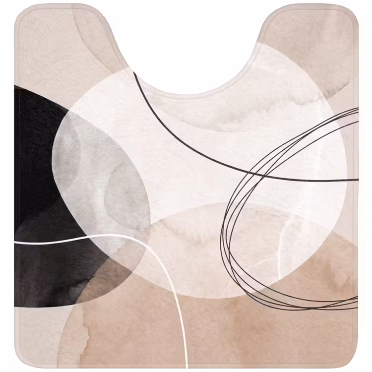 WC Mat - Lines - Wavy - Art - Lijnen - Golvend - Kunst WCmat U-uitsnede middel