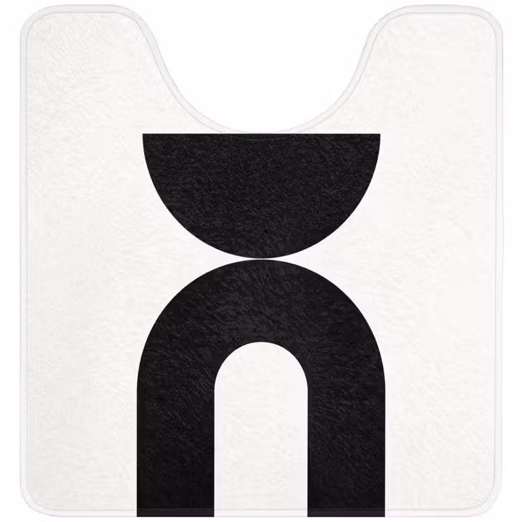 WC Mat - Minimalist - Art - White - Minimalistisch - Kunst - Wit WCmat U-uitsnede middel