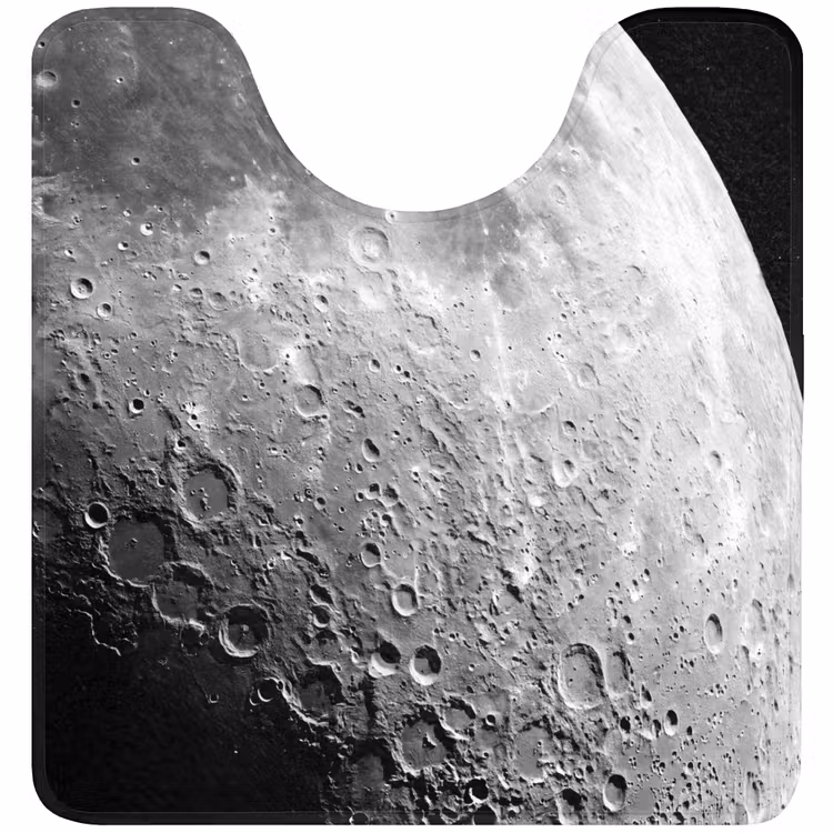 WC Mat - Moon - Craters - Space - Maan - Kraters - Ruimte WCmat U-uitsnede middel