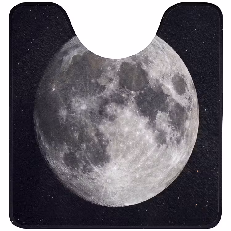 WC Mat - Moon - Stars - Space - Maan - Sterren - Ruimte WCmat U-uitsnede middel