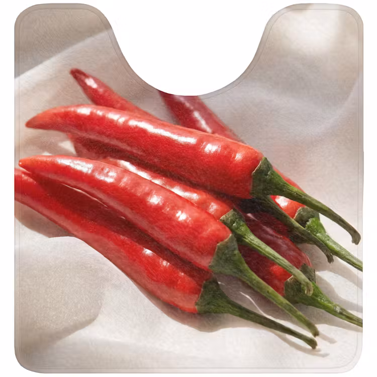 WC Mat - Pepper - Red - Food - Peper - Rood - Eten WCmat U-uitsnede middel