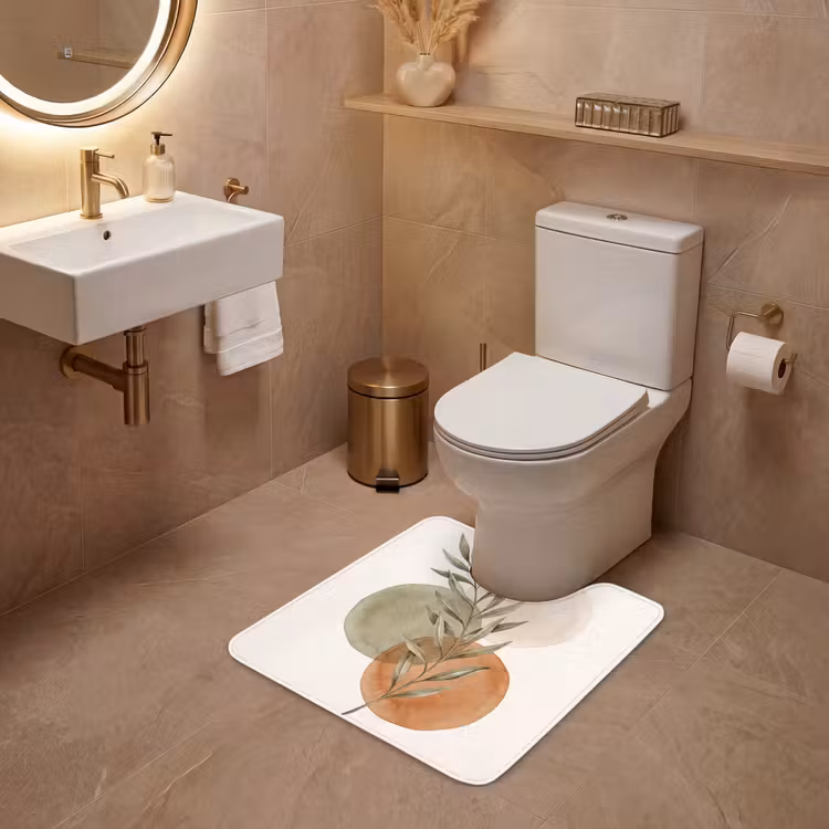WC Mat - Plant - Circles - Abstract - Plant - Cirkels - Abstract WCmat U-uitsnede middel