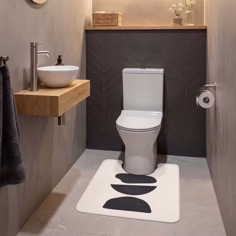 WC Mat - Shapes - Abstract - Modern - Vormen - Abstract - Modern WCmat U-uitsnede middel