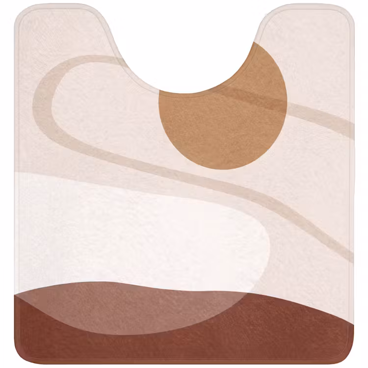 WC Mat - Shapes - Organic - Art - Vormen - Organisch - Kunst WCmat U-uitsnede middel