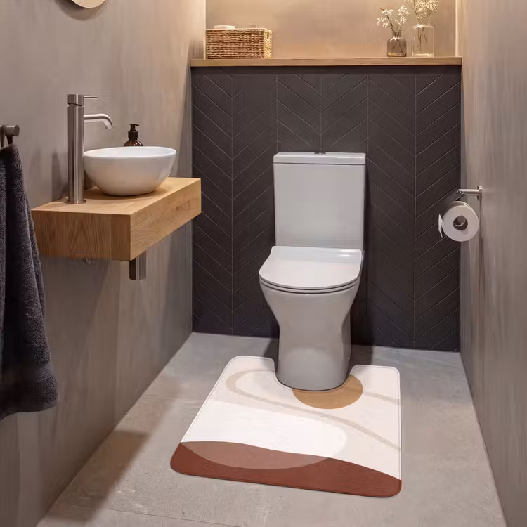 WC Mat - Shapes - Organic - Art - Vormen - Organisch - Kunst WCmat U-uitsnede middel
