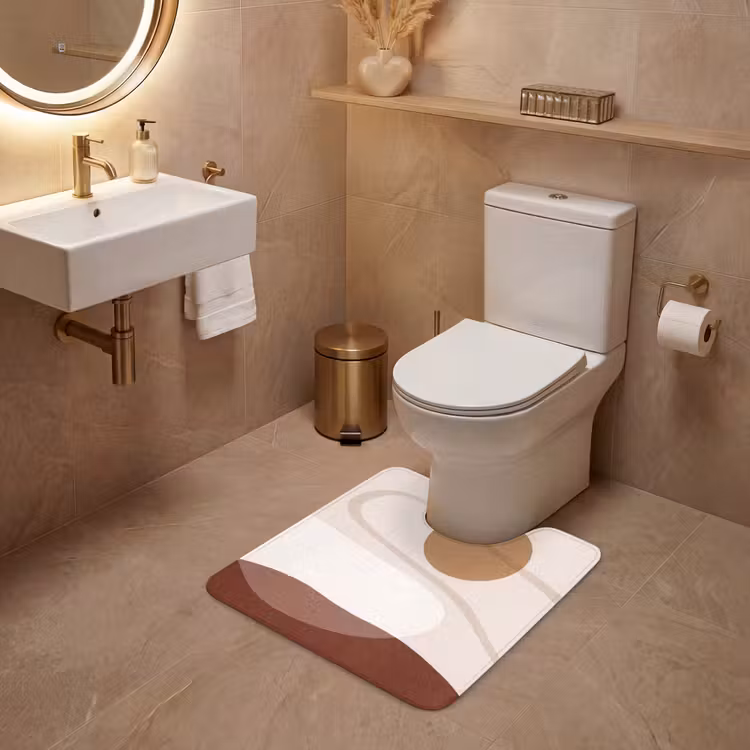 WC Mat - Shapes - Organic - Art - Vormen - Organisch - Kunst WCmat U-uitsnede middel
