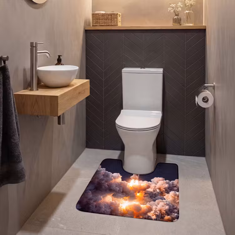 WC Mat - Spacecraft - Launch - Stars - Ruimtevaartuig - Lancering - Sterren WCmat U-uitsnede middel