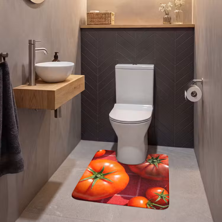 WC Mat - Tomato - Red - Food - Tomaat - Rood - Eten WCmat U-uitsnede middel